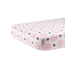 Load image into Gallery viewer, Primrose Indigo 100% Cotton Crib Sheet