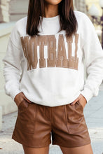 Load image into Gallery viewer, FOOTBALL 3D Letter Graphic Crew Neck Sweatshirt