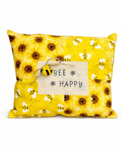 Load image into Gallery viewer, Bee Happy Sunflower Pillow | Handmade Bee Decor