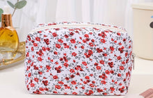 Load image into Gallery viewer, Floral Cosmetic Makeup Bag