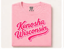 Load image into Gallery viewer, Kenosha Wisconsin Script Graphic T-Shirt – Comfort Colors Tee