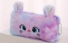 Load image into Gallery viewer, Fluffy Bunny Zipper Pouch – Plush Cosmetic & Pencil Case