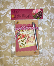 Load image into Gallery viewer, Handmade Mini Journal Gift Sets with Pen – Pocket Notebook