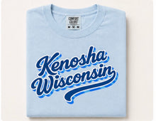 Load image into Gallery viewer, Kenosha Wisconsin Script Graphic T-Shirt – Comfort Colors Tee