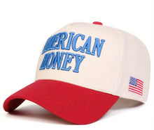 Load image into Gallery viewer, American Honey Trucker Hat – Patriotic Red, White & Blue Snapback Cap