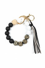 Load image into Gallery viewer, Carved Wooden and Silicone Bracelet Key Chain