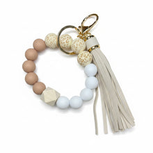 Load image into Gallery viewer, Carved Wooden and Silicone Bracelet Key Chain