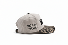Load image into Gallery viewer, Mommin’ Too Busy to Care Leopard Print Embroidered Hat