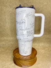 Load image into Gallery viewer, 40 oz Disney Autograph Inspired Stainless Steel Tumbler with Handle & Lid