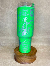 Load image into Gallery viewer, 40 oz Tim Burton-Themed Stainless Steel Tumbler with Handle & Lid