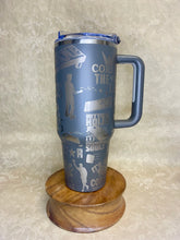 Load image into Gallery viewer, 40 oz Cornhole Inspired Stainless Steel Tumbler with Handle & Lid