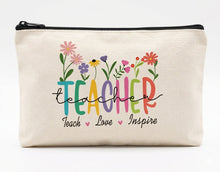 Load image into Gallery viewer, Teacher Canvas Makeup Bag Gift