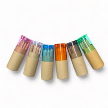 Load image into Gallery viewer, Mini Travel Compact Colored Pencils with Built In Sharpener