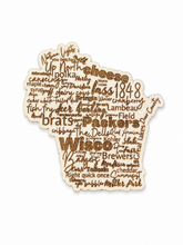 Load image into Gallery viewer, Wisconsin State Magnets - Checkered Edge Designs