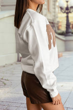 Load image into Gallery viewer, FOOTBALL 3D Letter Graphic Crew Neck Sweatshirt