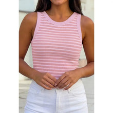 Load image into Gallery viewer, Essential Ribbed Knit Sleeveness Slim U Back Tank Top
