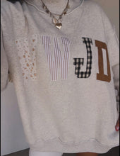 Load image into Gallery viewer, WWJD Embroidered Patch Mock Neck Sweatshirt
