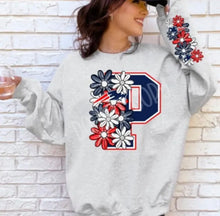 Load image into Gallery viewer, Floral Sports Team Crewneck Sweatshirt
