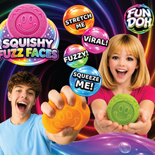 Load image into Gallery viewer, Fun Doh Fuzzy Face Squishy Sensory Toy Random Color
