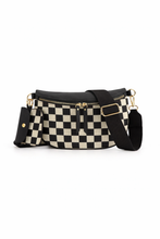Load image into Gallery viewer, Checkered Crossbody Belt Bag with Adjustable Strap &amp; Mini Pouch
