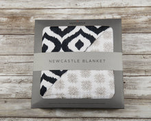 Load image into Gallery viewer, Morrocan Blue And Flower Child Cotton Muslin Newcastle Blanket
