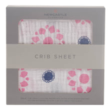 Load image into Gallery viewer, Primrose Indigo 100% Cotton Crib Sheet
