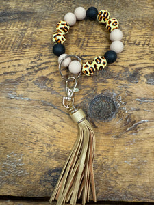 FlowingFaithCo - Handmade Silicone Bracelet Key Chain with Tassle