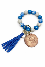 Load image into Gallery viewer, Mama Beaded Keychain Bracelet with Tassel
