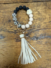 Load image into Gallery viewer, FlowingFaithCo - Handmade Silicone Bracelet Key Chain with Tassle
