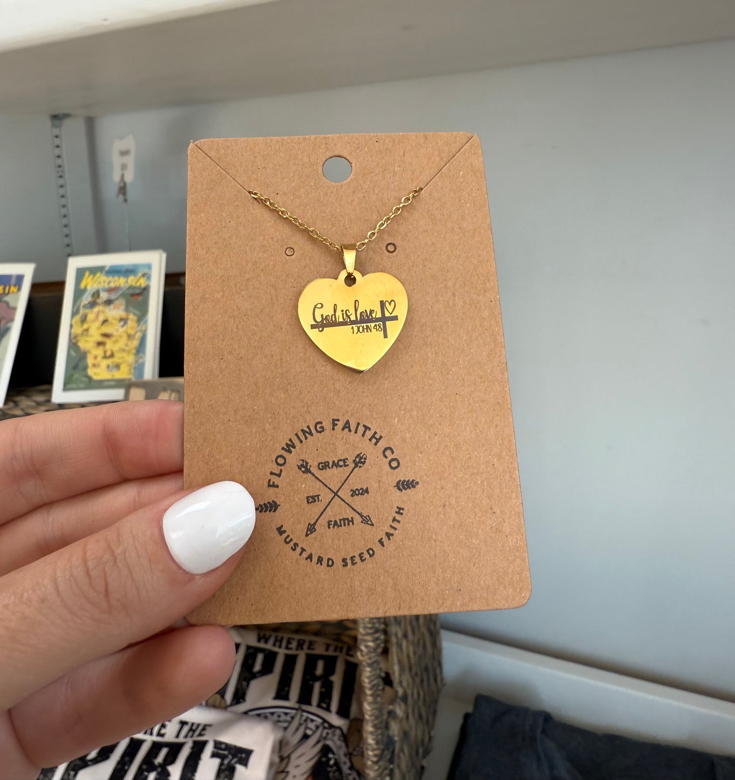FlowingFaithCo - Handmade God Is Love Necklace