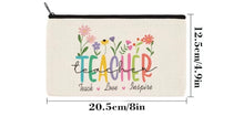 Load image into Gallery viewer, Teacher Canvas Makeup Bag Gift
