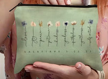 Load image into Gallery viewer, Galatians 5:22-23 Floral Canvas Bag
