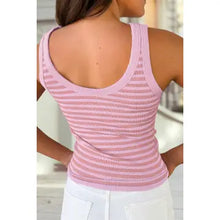 Load image into Gallery viewer, Essential Ribbed Knit Sleeveness Slim U Back Tank Top
