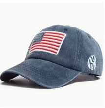 Load image into Gallery viewer, Embroidered American Flag Hat
