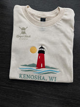 Load image into Gallery viewer, Kenosha Lighthouse Embroidered T-Shirt
