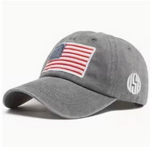 Load image into Gallery viewer, Embroidered American Flag Hat
