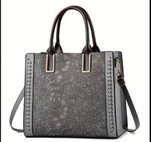 Load image into Gallery viewer, Midnight Bloom Floral Handbag
