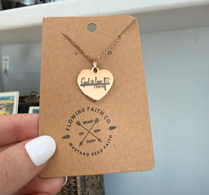 FlowingFaithCo - Handmade God Is Love Necklace