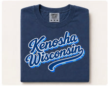 Load image into Gallery viewer, Kenosha Wisconsin Script Graphic T-Shirt – Comfort Colors Tee
