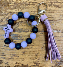 Load image into Gallery viewer, Jesus Silicone Bracelet Key Chain
