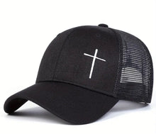 Load image into Gallery viewer, Embroidered Cross Adjustable Hat
