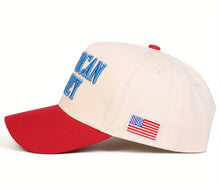 Load image into Gallery viewer, American Honey Trucker Hat – Patriotic Red, White &amp; Blue Snapback Cap
