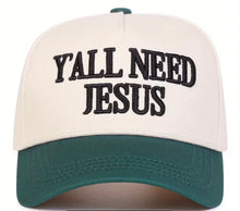 Load image into Gallery viewer, Y’all Need Jesus Trucker Hat – Christian Snapback Cap
