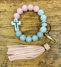 Load image into Gallery viewer, Jesus Silicone Bracelet Key Chain
