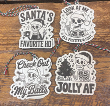 Load image into Gallery viewer, Skeleton in Santa Hat Ornaments

