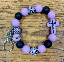 Load image into Gallery viewer, Jesus Silicone Bracelet Key Chain
