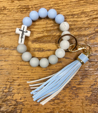 Load image into Gallery viewer, Jesus Silicone Bracelet Key Chain
