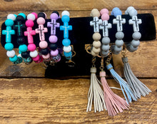 Load image into Gallery viewer, Jesus Silicone Bracelet Key Chain
