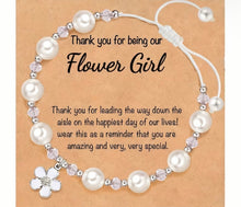 Load image into Gallery viewer, Flower Girl Pearl Bracelet
