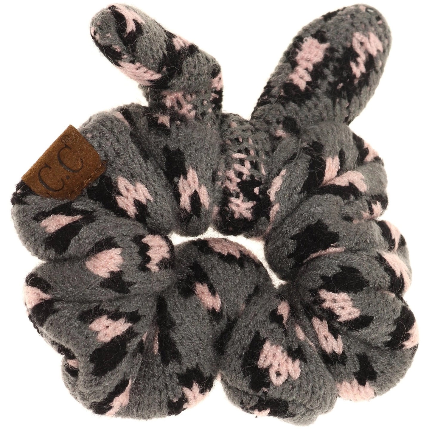 CC Leopard Jacquard Ponytail Scrunchie